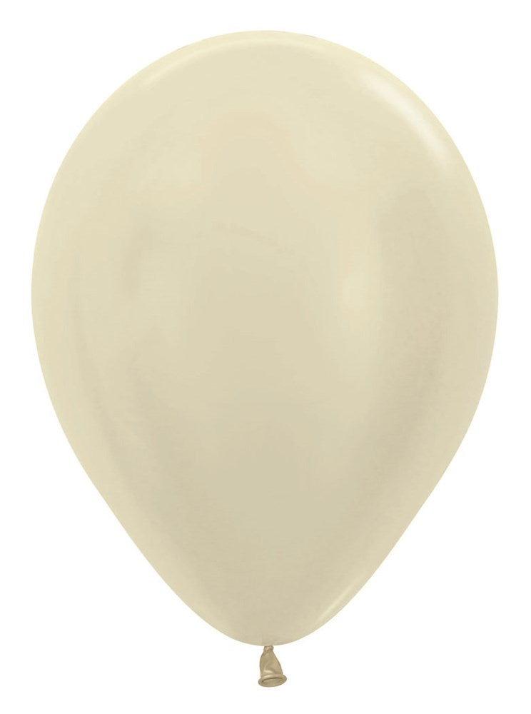 5 inch Sempertex Pearl Ivory Latex Balloons 100ct