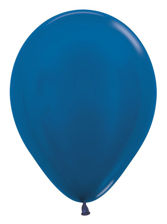 5 inch Sempertex Metallic Blue Latex Balloons 100ct