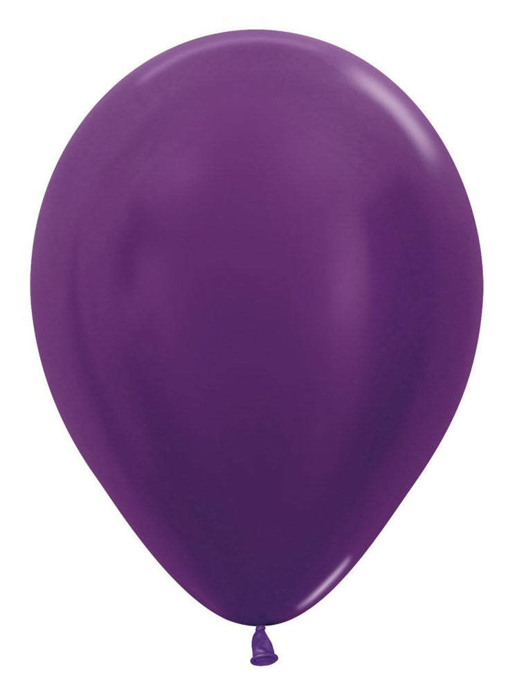 Globos de látex violeta metálico Sempertex de 5 pulgadas, 100 unidades