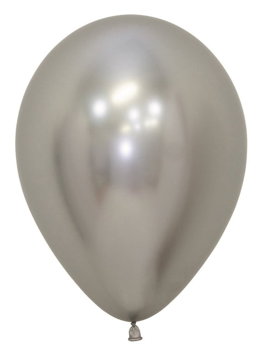 5 inch Sempertex Reflex Silver Latex Balloons 100ct