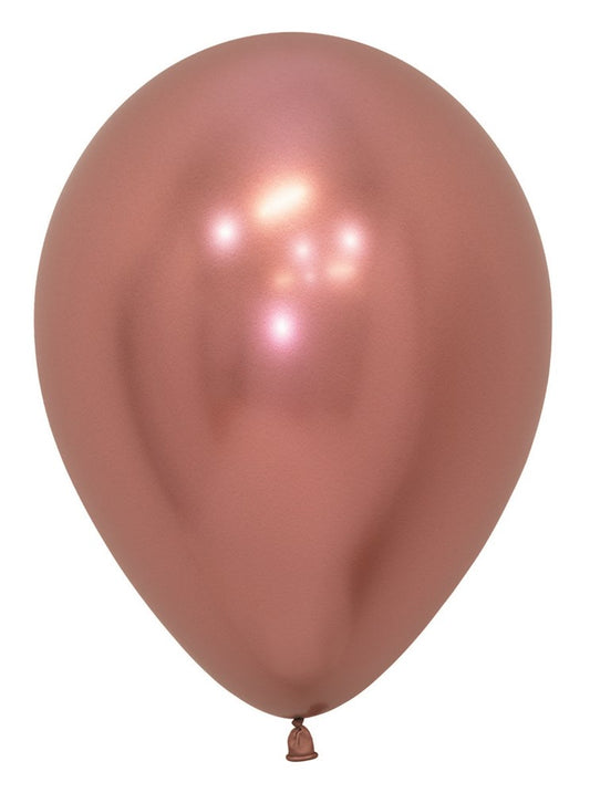 Globos de látex de oro rosa Sempertex Reflex de 5 pulgadas, 100 ct
