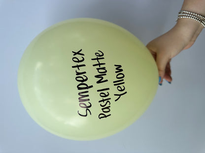 5 inch Sempertex Pastel Matte Yellow Latex Balloons 100ct