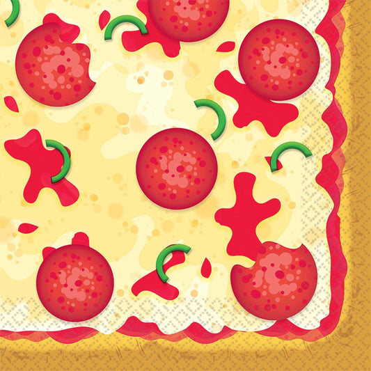 Servilleta para fiesta de pizza (L) 16ct