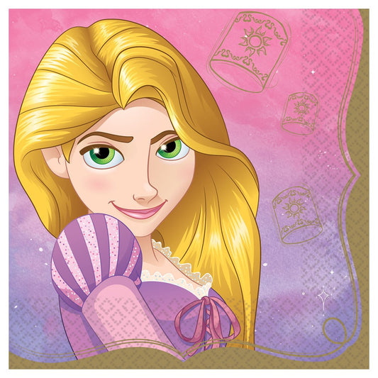 Princesa de Disney Érase una vez Almuerzo Servilleta Rapunzel 16ct