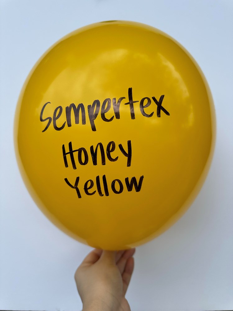5 inch Sempertex Deluxe Honey Yellow Latex Balloons 100ct