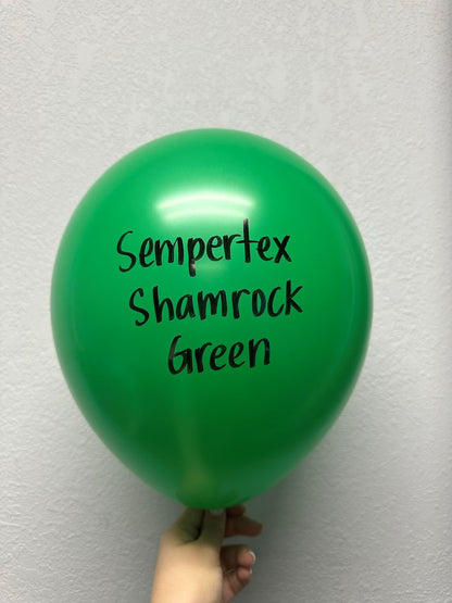 5 inch Sempertex Deluxe Shamrock Green Latex Balloons 100ct