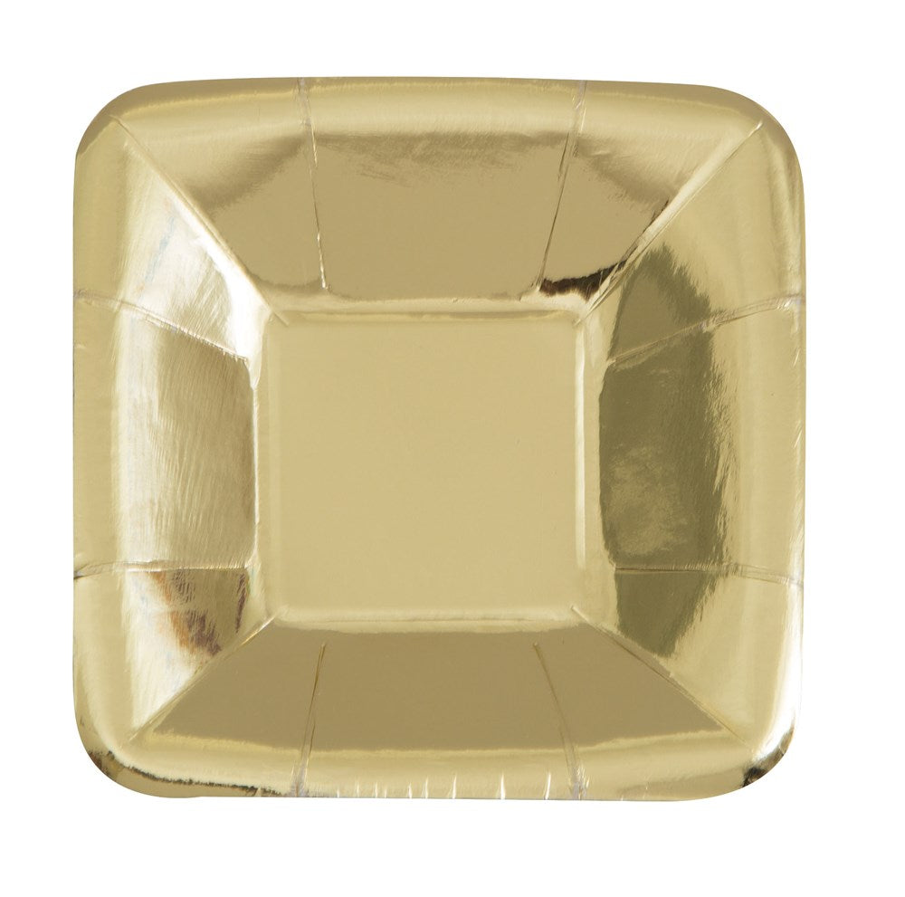 Gold Foil Appetizer Plate 8ct