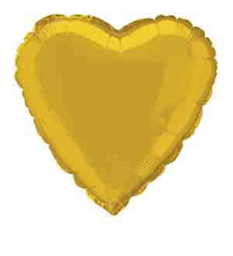 Foil Balloon 18in - Heart Gold