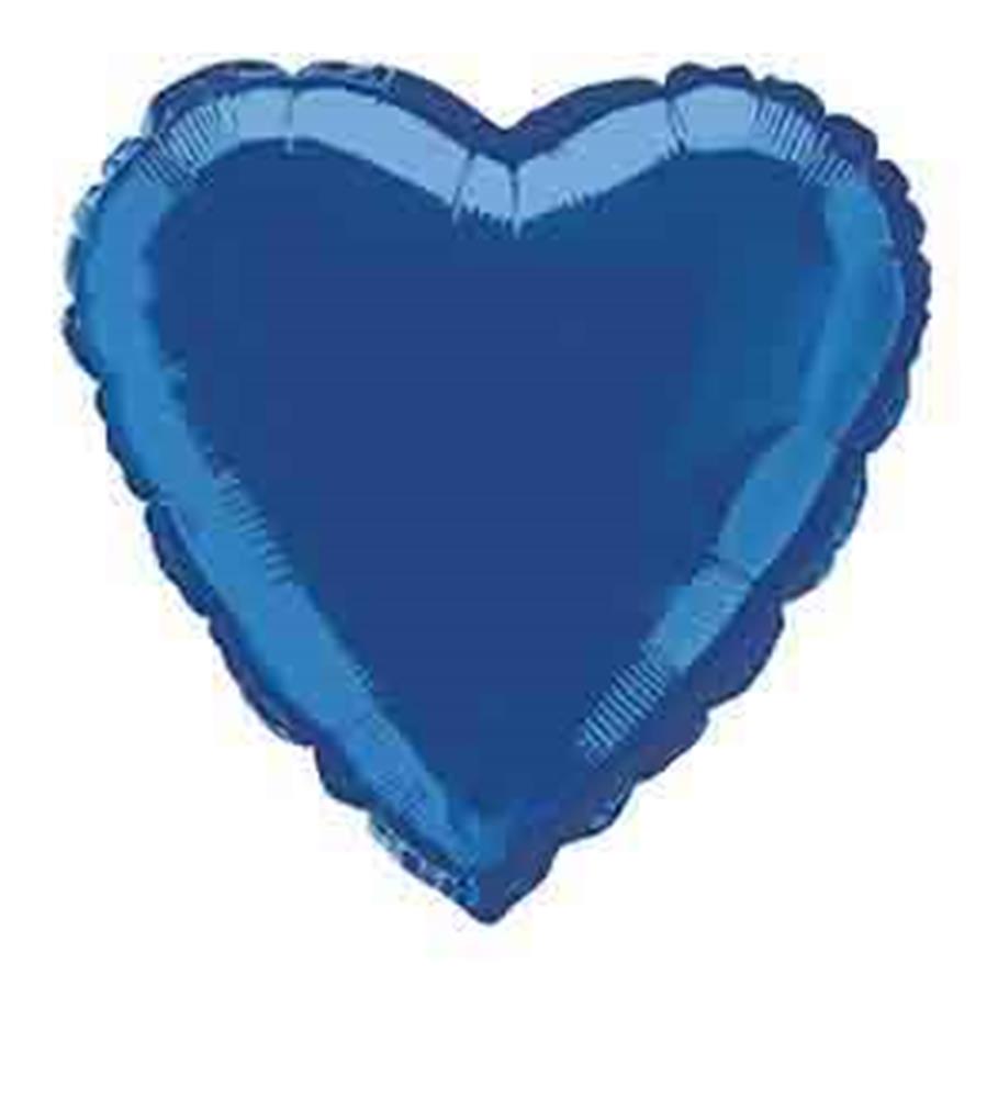 Foil Balloon 18in - Heart Royal Blu