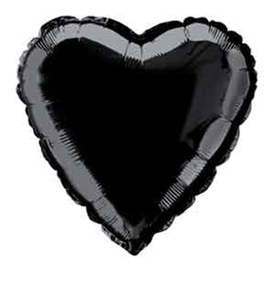 Foil Balloon 18in - Heart Black