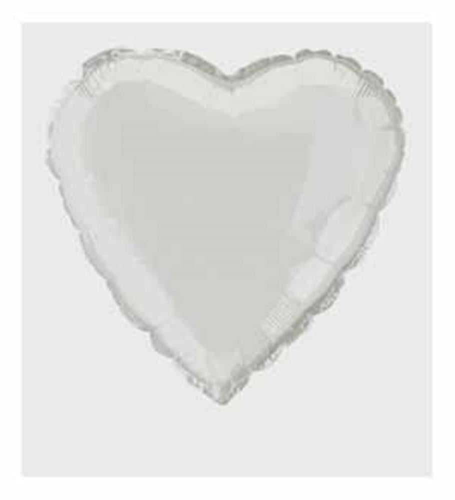 Foil Balloon 18in - Heart White
