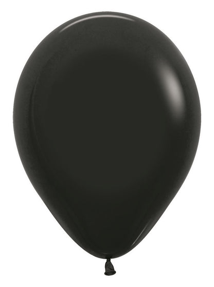 11 inch Sempertex Deluxe Black Latex Balloons 100ct