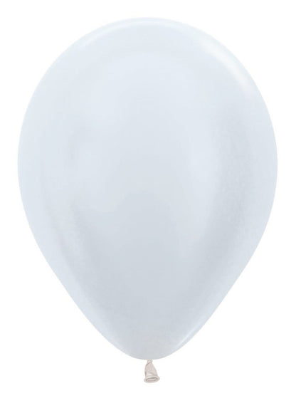 11 inch Sempertex Pearl White Latex Balloons 100ct