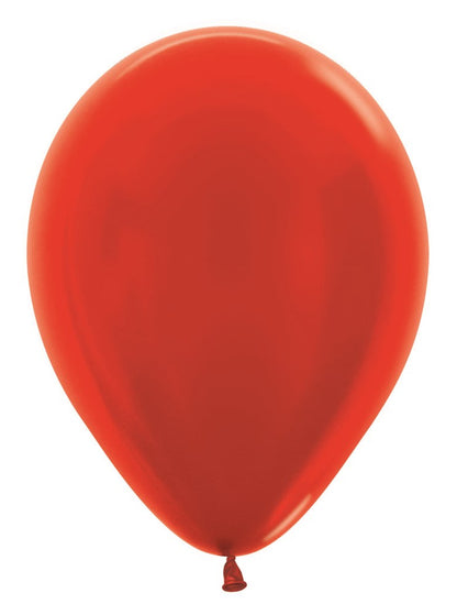11 inch Sempertex Metallic Red Latex Balloons 100ct