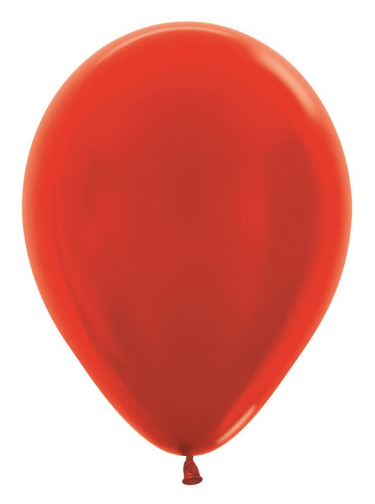 Globos de látex rojo metálico Sempertex de 11 pulgadas, 100 unidades