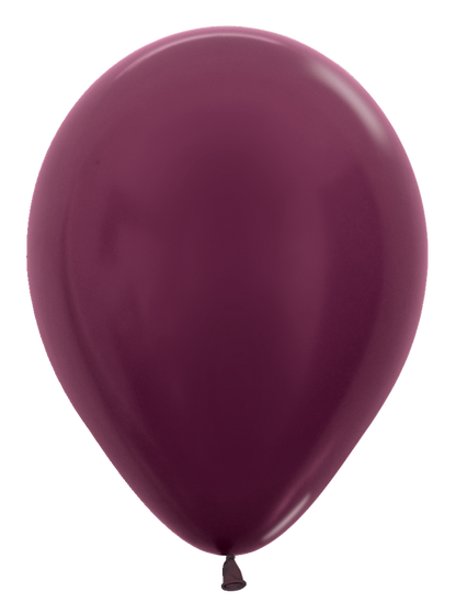 11 inch Sempertex Metallic Burgundy Latex Balloons 100ct
