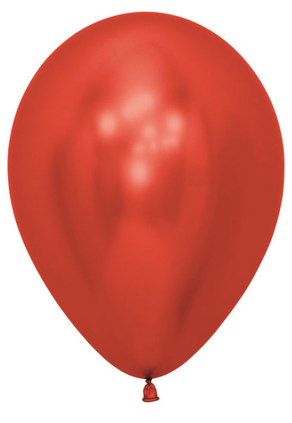 Globos de látex rojo cristalino Sempertex Reflex de 11 pulgadas, 50 unidades