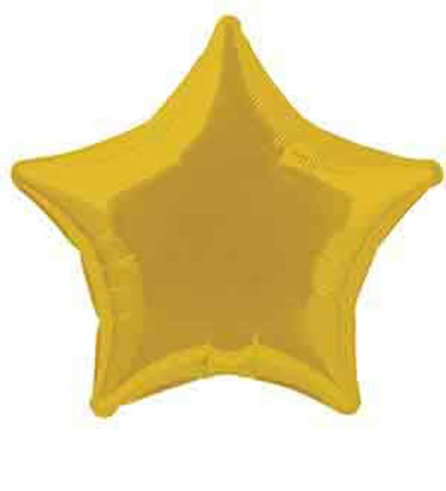Foil Balloon 20in - Star Gold