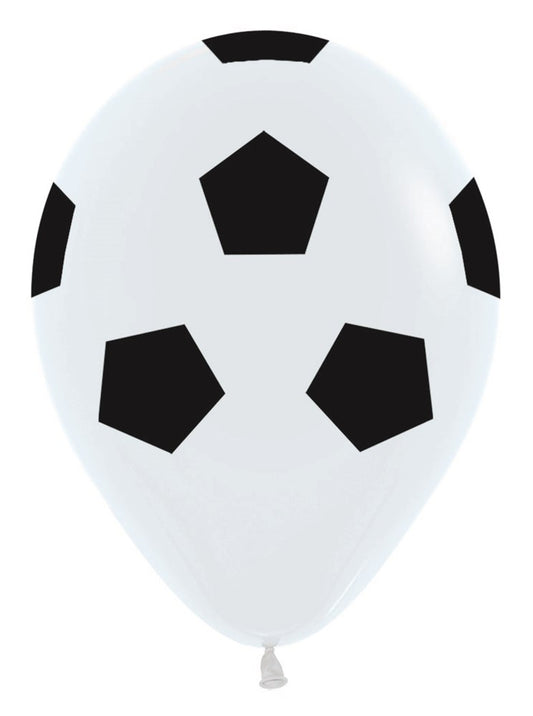 Globos de látex con balón de fútbol Sempertex de 11 pulgadas con impresión total, 50 unidades