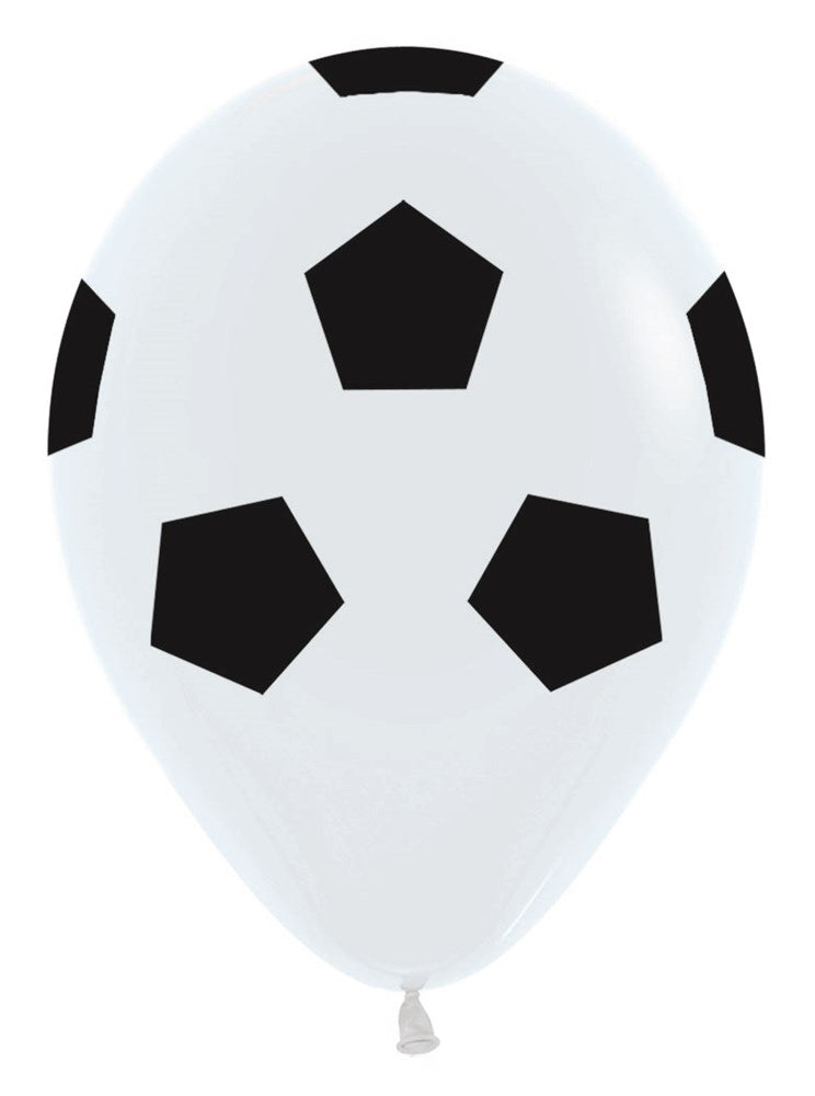 Globos de látex con balón de fútbol Sempertex de 11 pulgadas con impresión total, 50 unidades