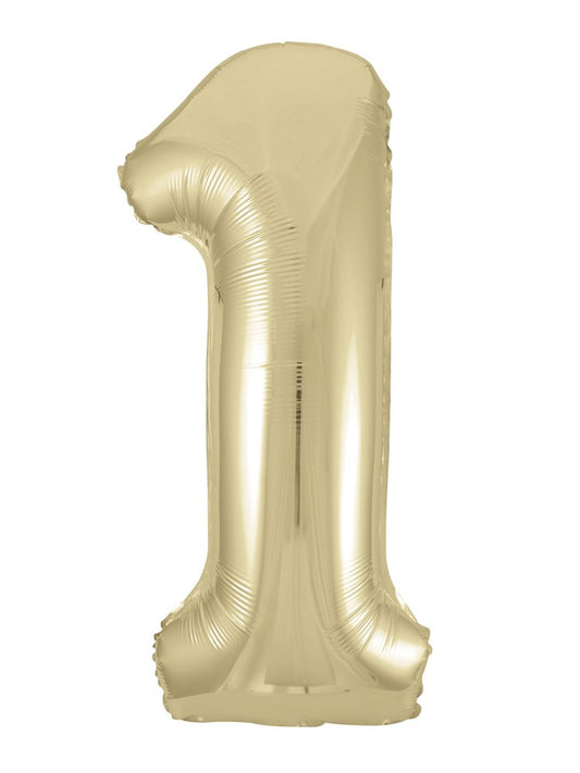 Globo con número de lámina gigante, 34 pulgadas, dorado - 1