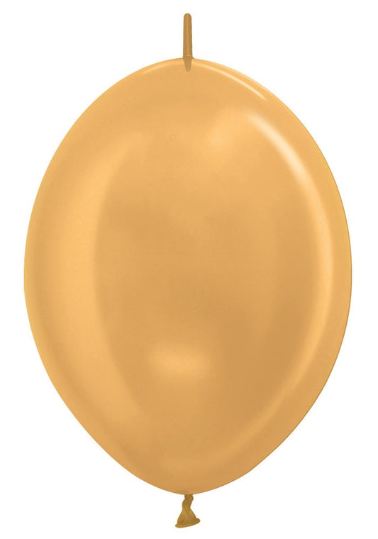 12 inch Sempertex Metallic Gold LINK-O-LOONÂ® 50ct