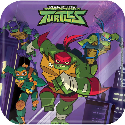 Rise of The Teenage Mutant Ninja Turtles Plate (S) 8ct