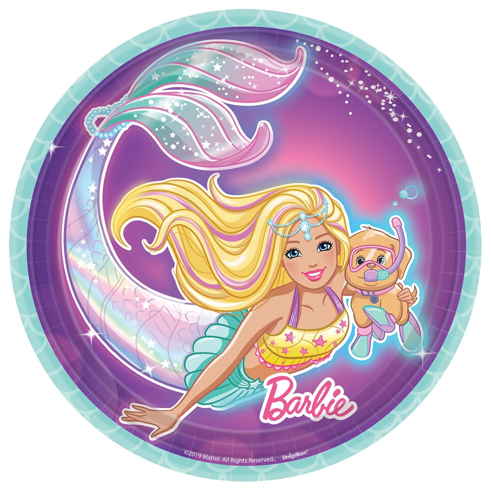 Barbie Mermaid Plate (S) 8ct