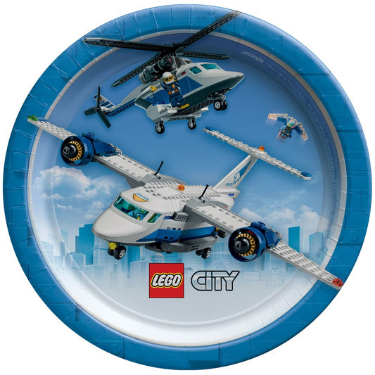 Lego City 7in Round Plates 8ct