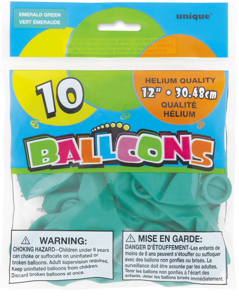 Balloon 12in - Emerald Green 10ct