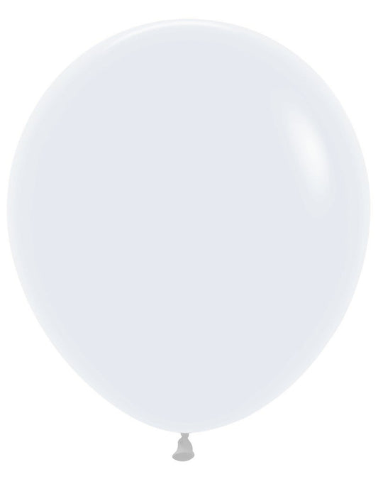 18 inch Sempertex Fashion White Latex Balloons 25ct