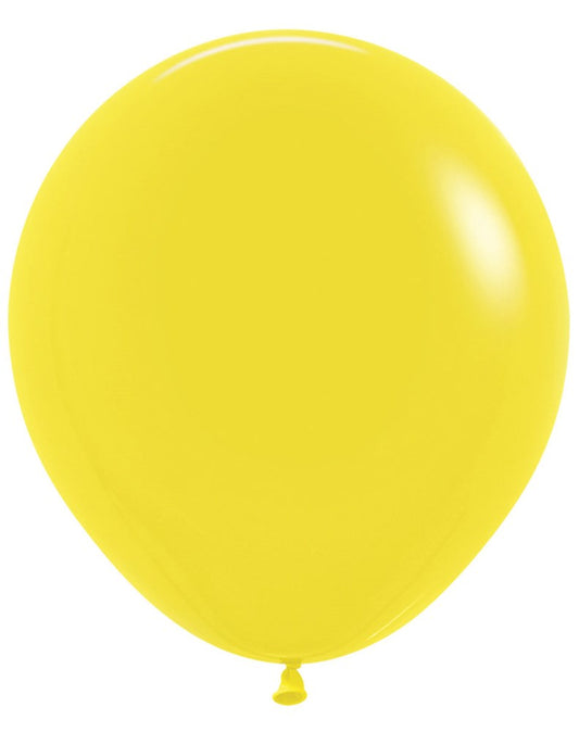 18 inch Sempertex Fashion Yellow Latex Balloons 25ct