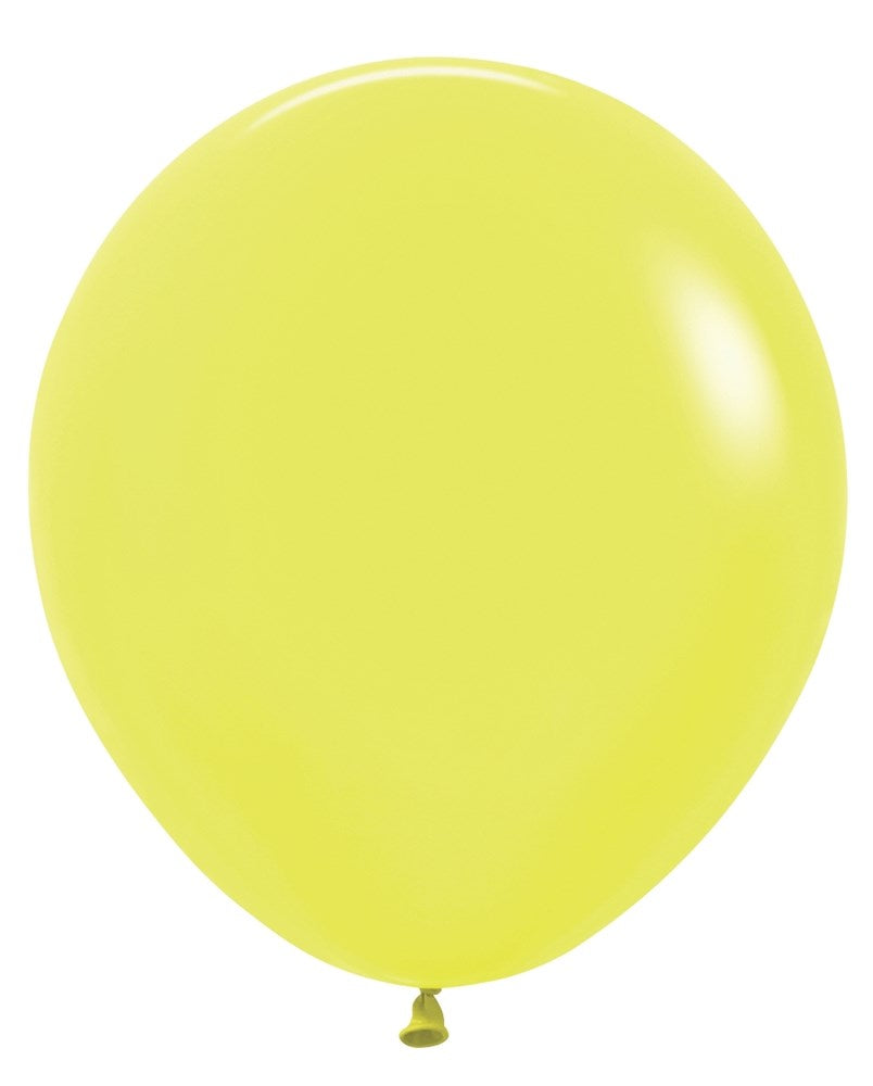 18 inch Sempertex Neon Yellow Latex Balloons 25ct