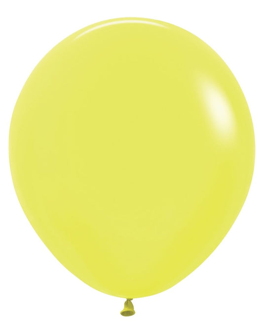 18 inch Sempertex Neon Yellow Latex Balloons 25ct