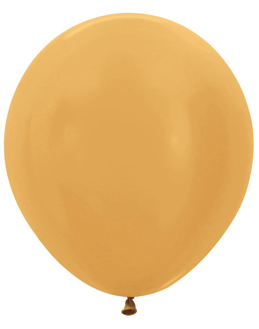 18 inch Sempertex Metallic Gold Latex Balloons 25ct