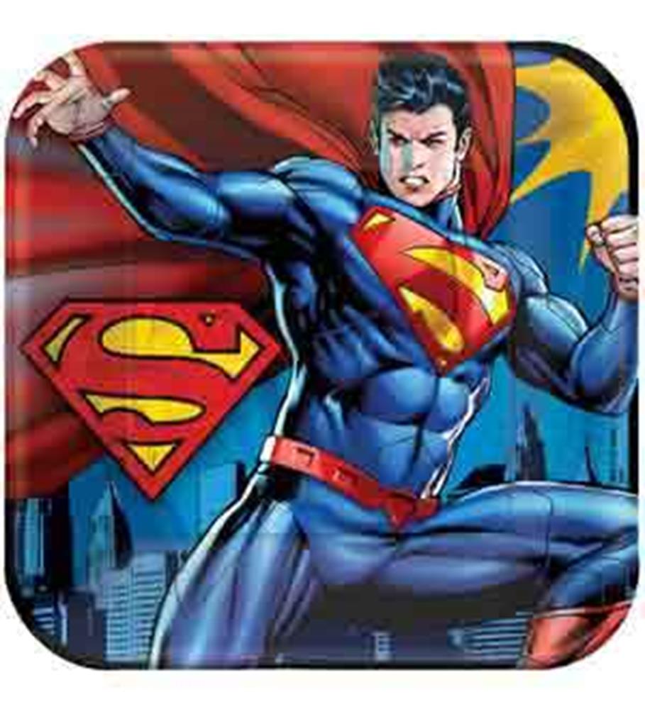 Superman Plate (L) 8ct