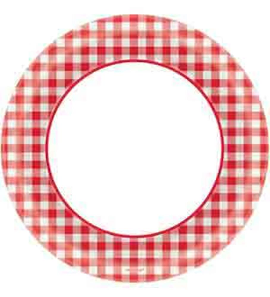 Gingham Picnic Plate 8.5in 40ct