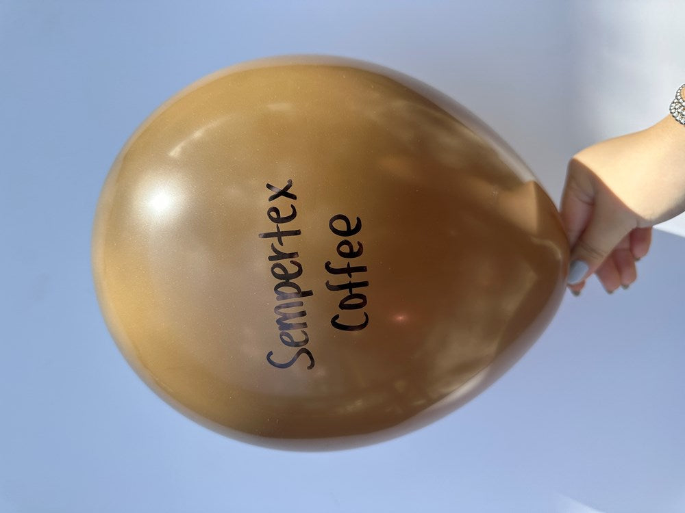 18 inch Sempertex Deluxe Coffee Latex Balloons 25ct