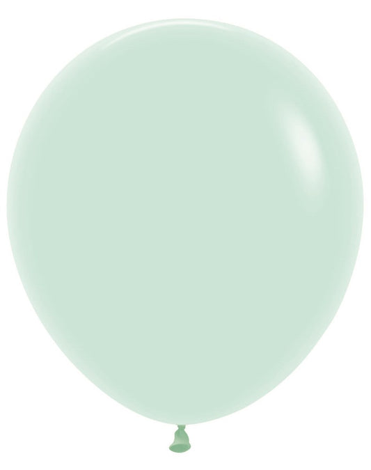 18 inch Sempertex Pastel Matte Green Latex Balloons 25ct
