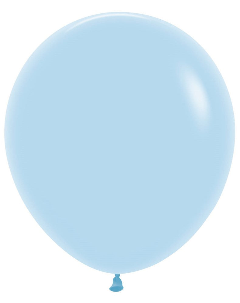 18 inch Sempertex Pastel Matte Blue Latex Balloons 25ct