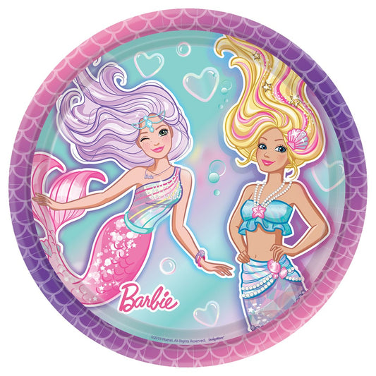 Barbie Mermaid Plate (9) 8ct