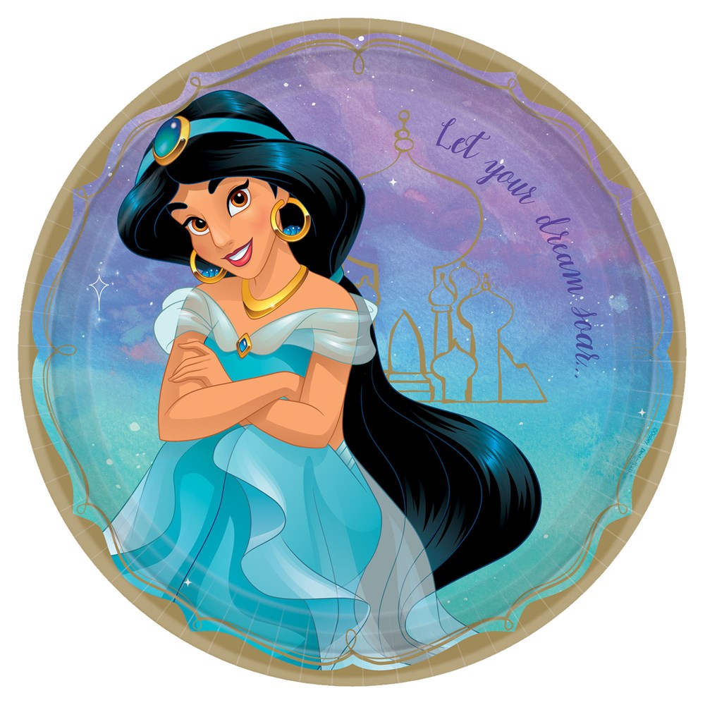 Disney Princess Once Upon A Time 9in Plate Jasmine 8ct