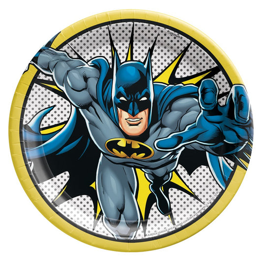Batman 9in Plate 8ct