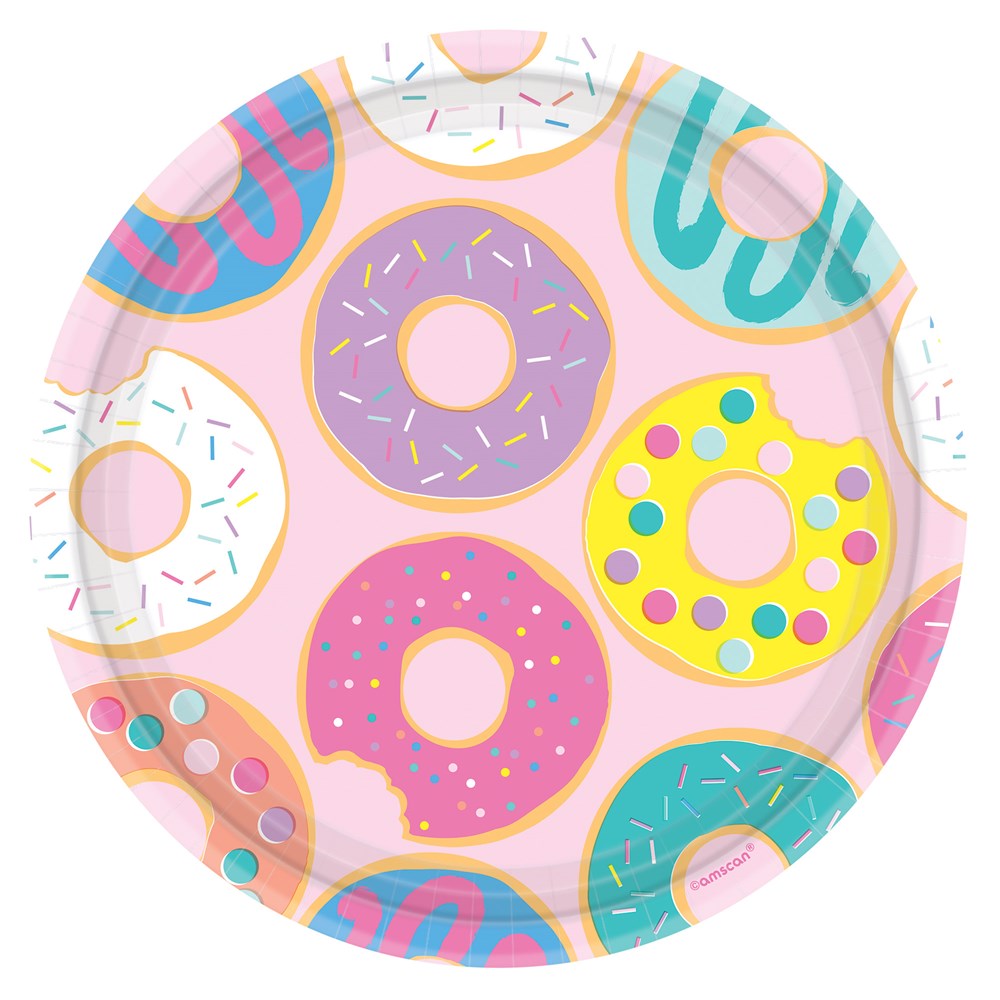 Donut Party Round 9in Plate