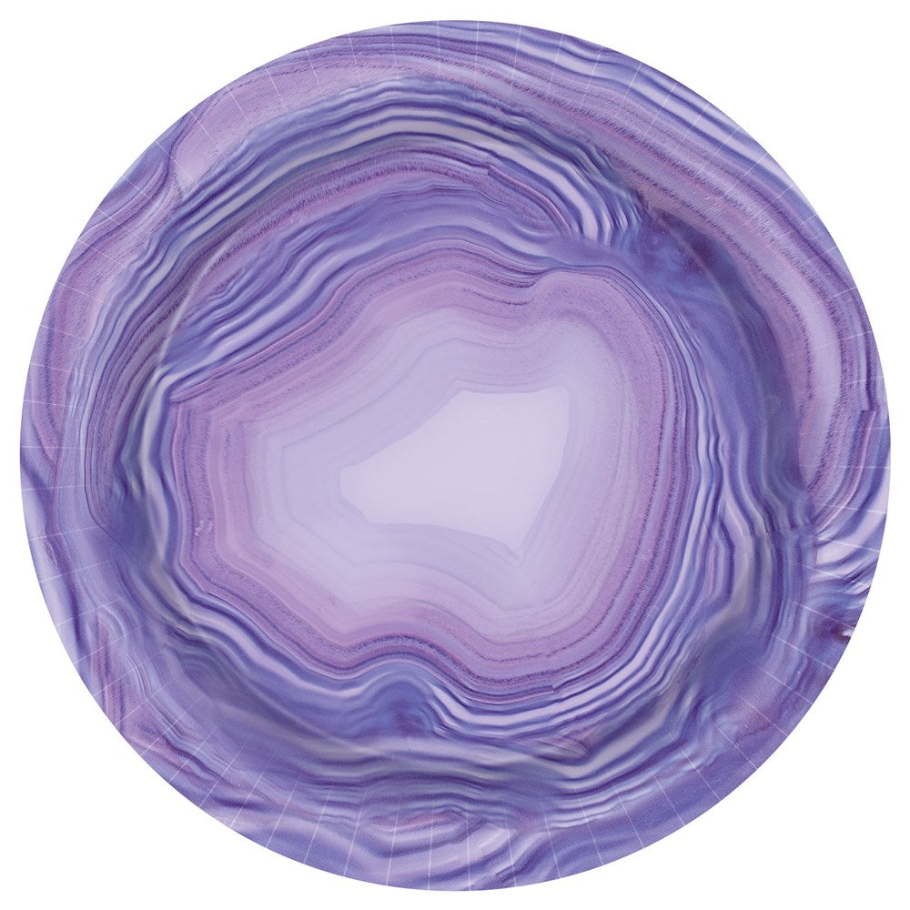 Purple Geode Plate (L) 8ct