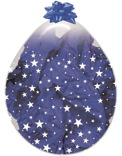 18 inch Sempertex Stuffing Infinity Stars-Crystal Clear Stuffing Balloon Printed 25ct