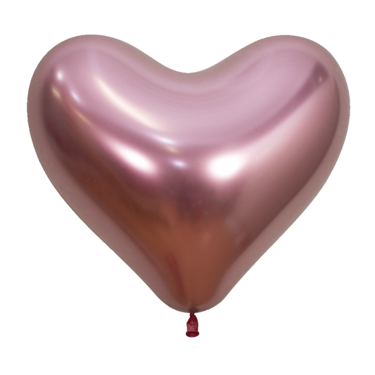 14 inch Sempertex Reflex Pink Heart Heart Latex 50ct