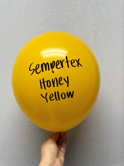 18 inch Sempertex Deluxe Honey Yellow Latex Balloons 25ct