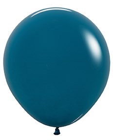 18 inch Sempertex Deluxe Deep Teal Latex Balloons 25ct