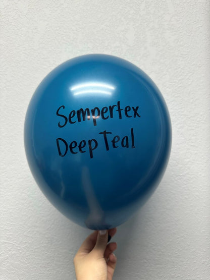 18 inch Sempertex Deluxe Deep Teal Latex Balloons 25ct